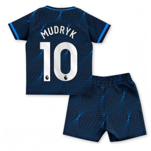 Chelsea Mykhailo Mudryk #10 Udebanesæt Børn 2023-24 Kort ærmer (+ korte bukser)